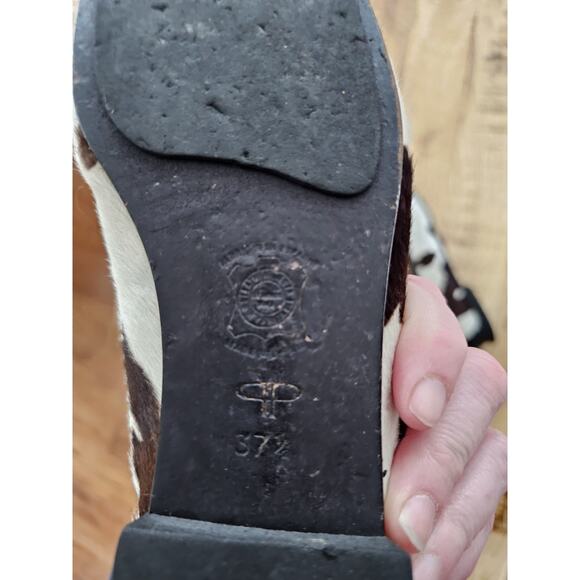 Pied A Terre Cow Calf Hair Loafers Women's Size 37.5 Slip On Made in Italy - Picture 10 of 11